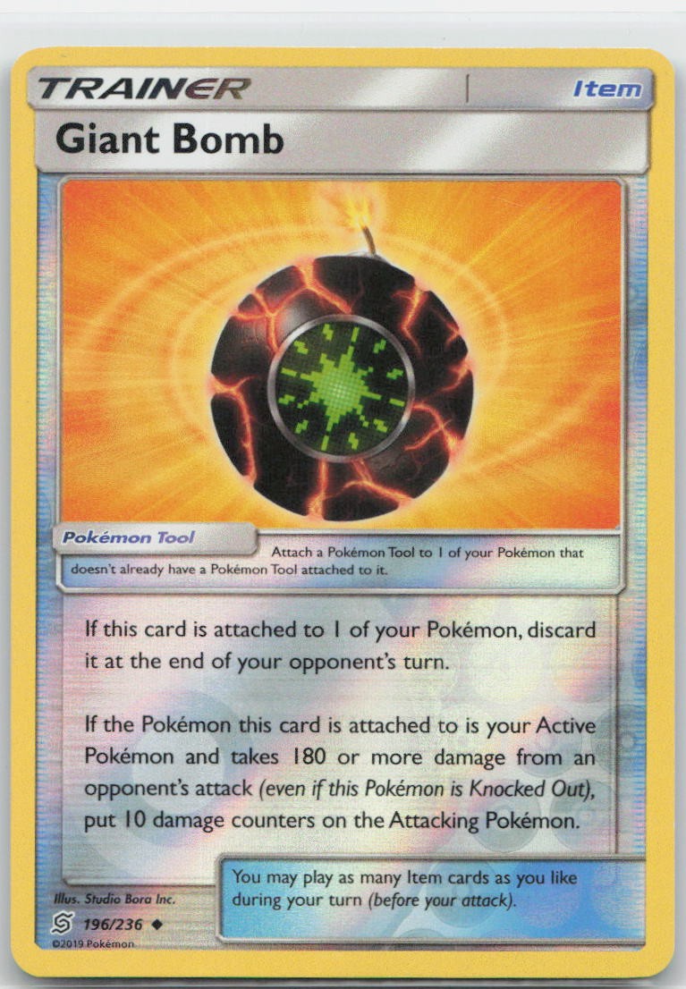 Giant Bomb Reverse Holo Uncommon 196/236 SM - Unified Minds NM