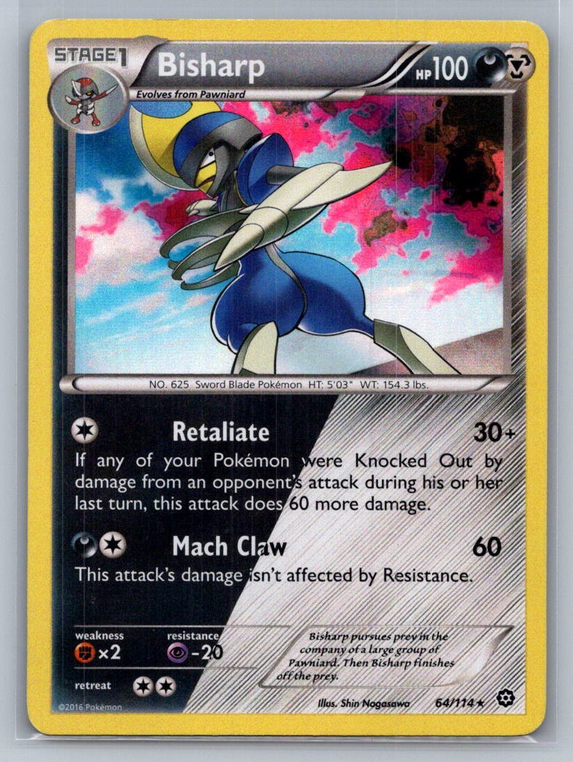 Bisharp Holo Holo Rare 64/114 XY - Steam Siege LP