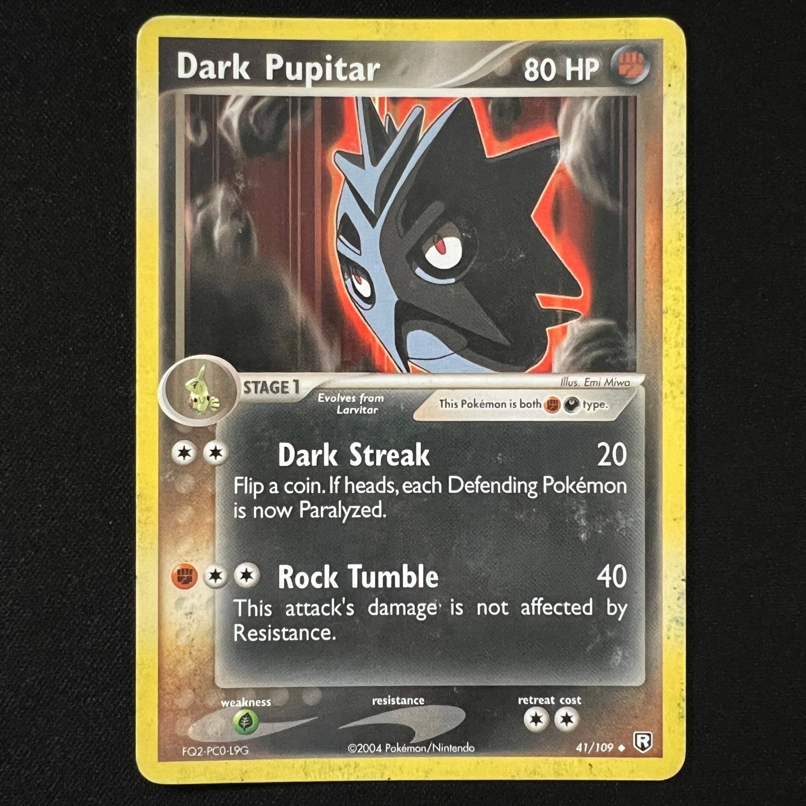 Dark Pupitar - 041/109 Regular Uncommon 41/109 Team Rocket Returns LP