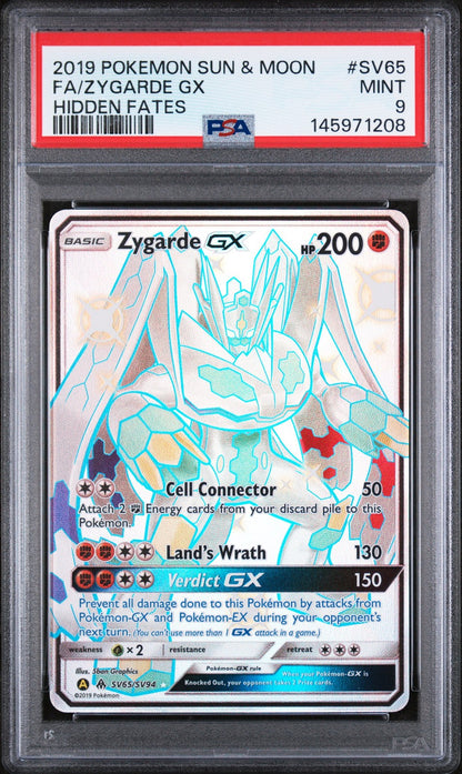 Fa/Zygarde Gx Hidden Fates SV65 Pokemon Sun & Moon Hidden Fates NM PSA 9