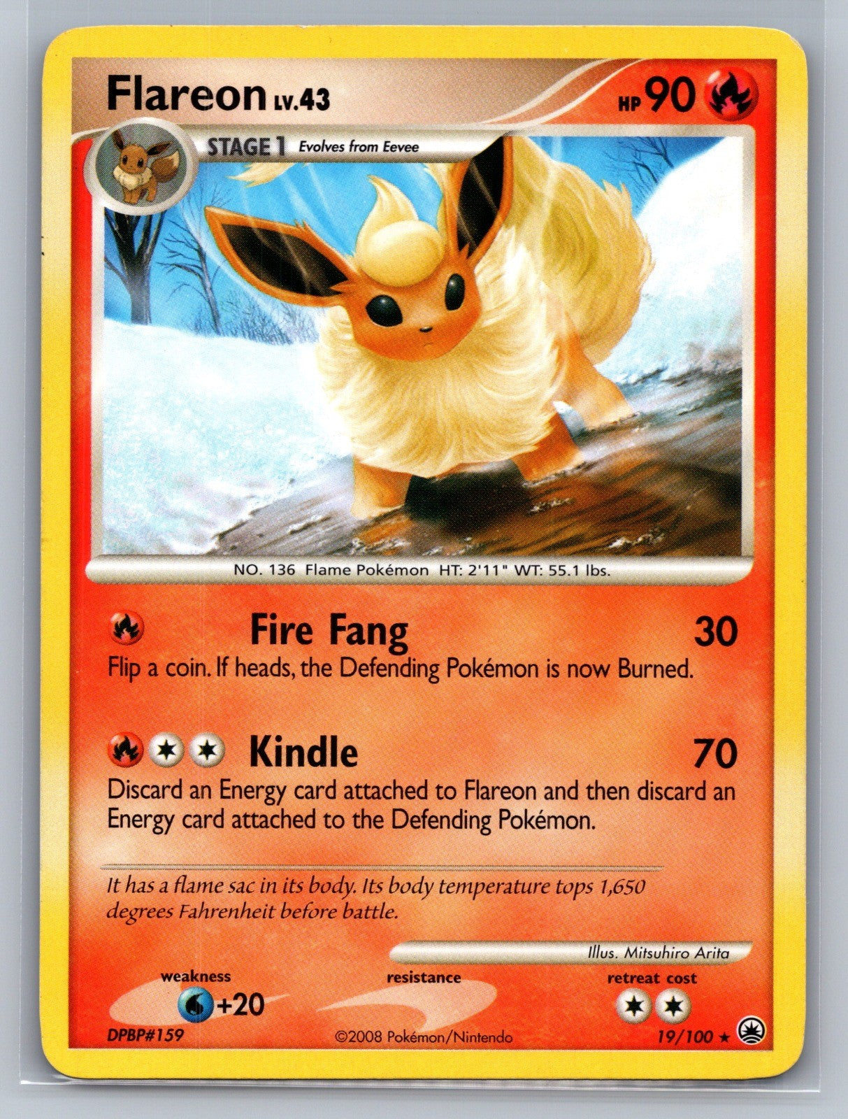Flareon Rare 19/100 Majestic Dawn LP