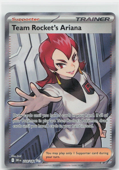 Team Rocket's Ariana - Holo Ultra Rare 224/182 SV10: Destined Rivals NM