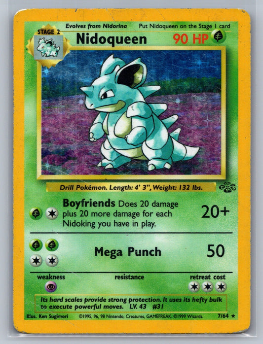 Nidoqueen (7) Unlimited Holo Holo Rare 07/64 Jungle MP