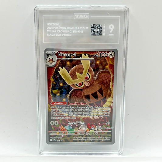 Noctowl 141 Black Star Promo Card Stellar Crown Pokemon Center PSA TAG 9