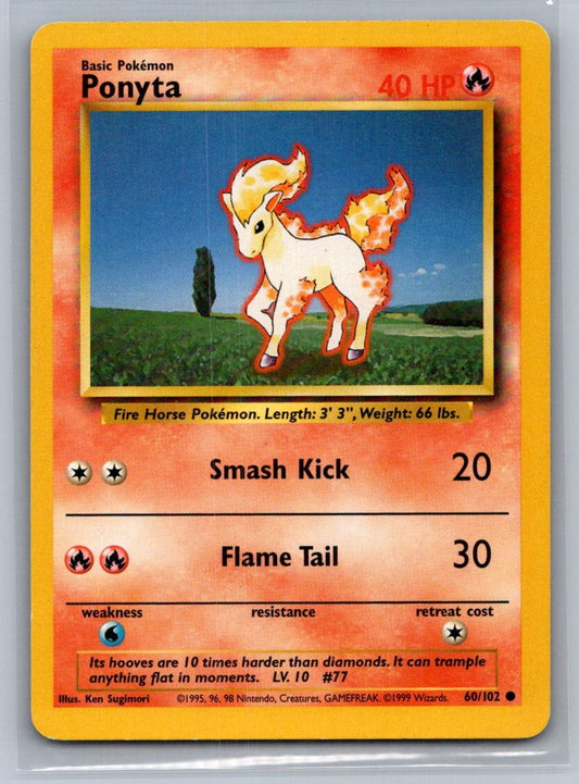 Ponyta Common 060/102 Base Set LP