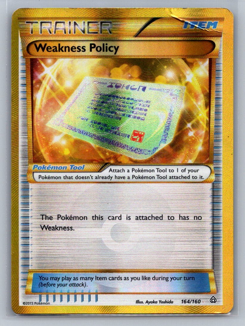 Weakness Policy (164 Secret Rare) Holo Secret Rare 164/160 XY - Primal Clash MP