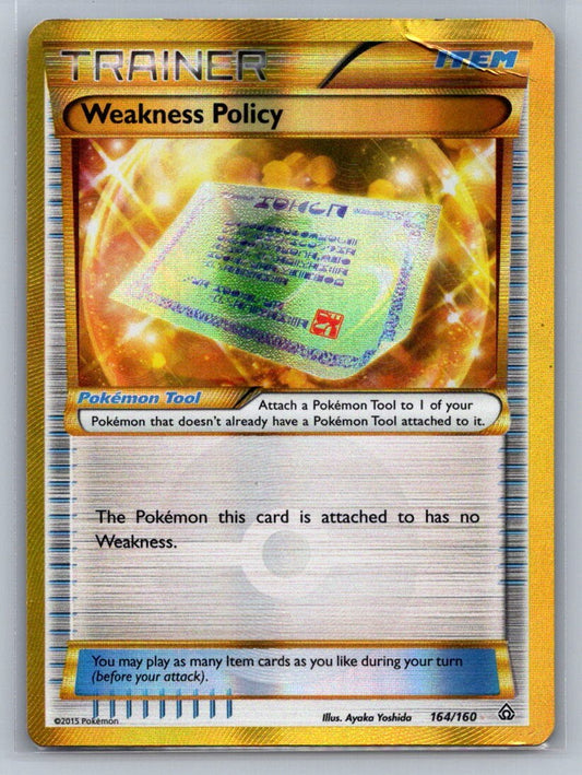 Weakness Policy (164 Secret Rare) Holo Secret Rare 164/160 XY - Primal Clash MP
