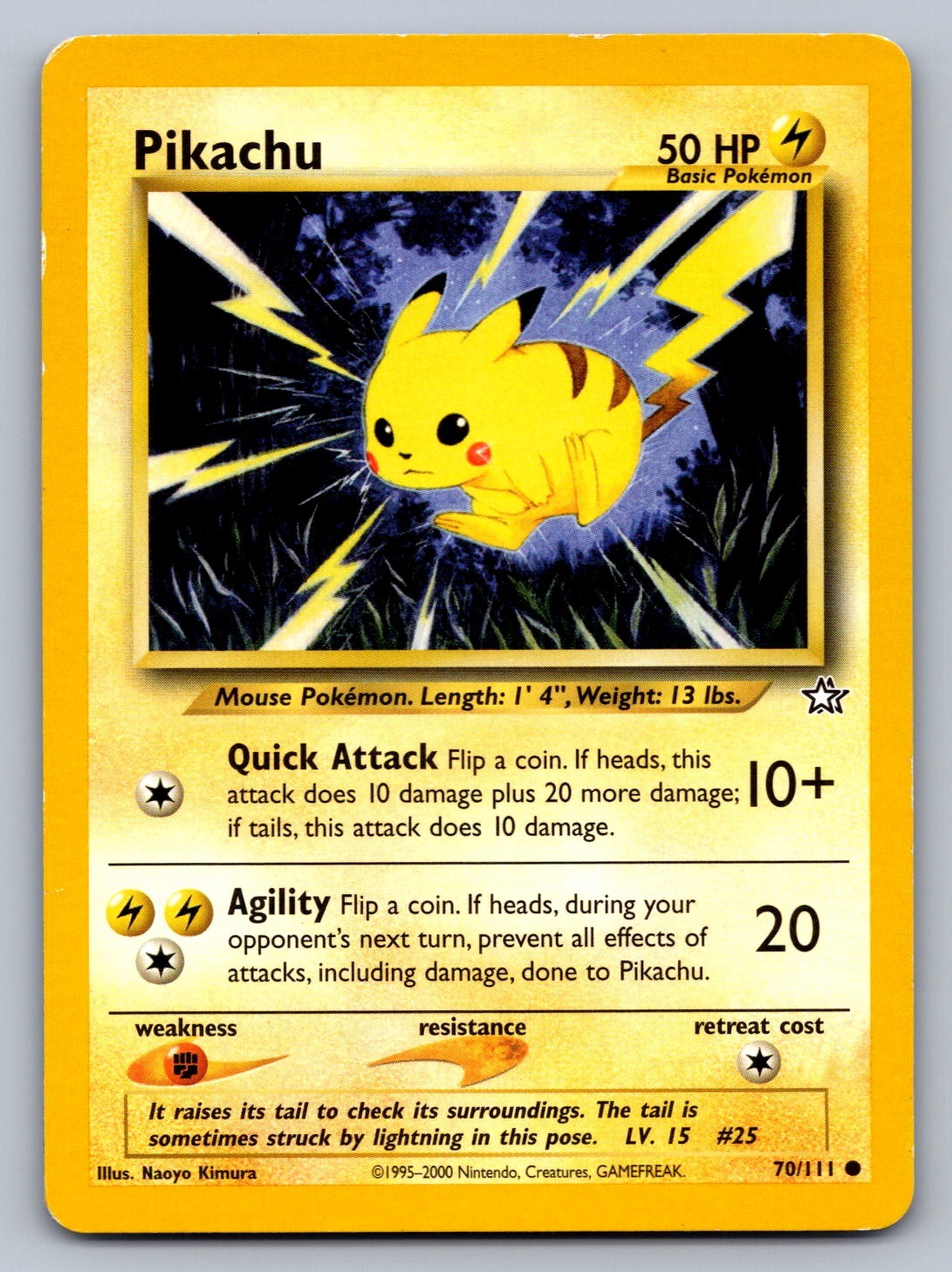 Pikachu Unlimited Common 070/111 Neo Genesis NM