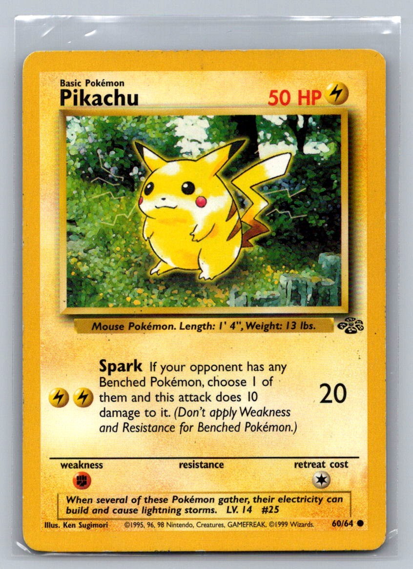 Pikachu Unlimited Common 60/64 Jungle LP