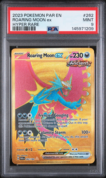 Roaring Moon Ex Hyper Rare 262 Pokemon Par En-Paradox Rift NM PSA 9