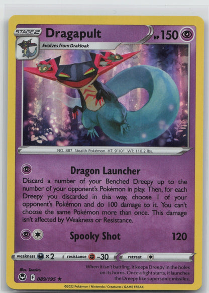 Dragapult Holo Holo Rare 089/195 SWSH12: Silver Tempest LP