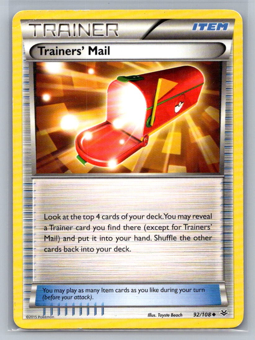 Trainers' Mail Uncommon 92/108 XY - Roaring Skies MP