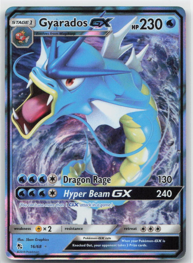 Gyarados GX Holo Ultra Rare 16/68 Hidden Fates NM