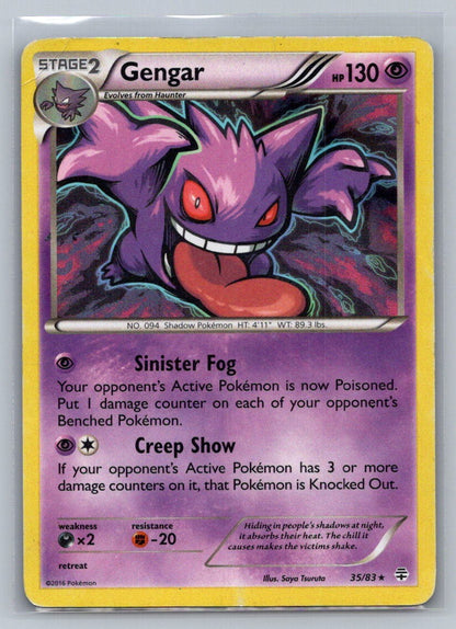 Gengar Holo Holo Rare 35/83 Generations LP