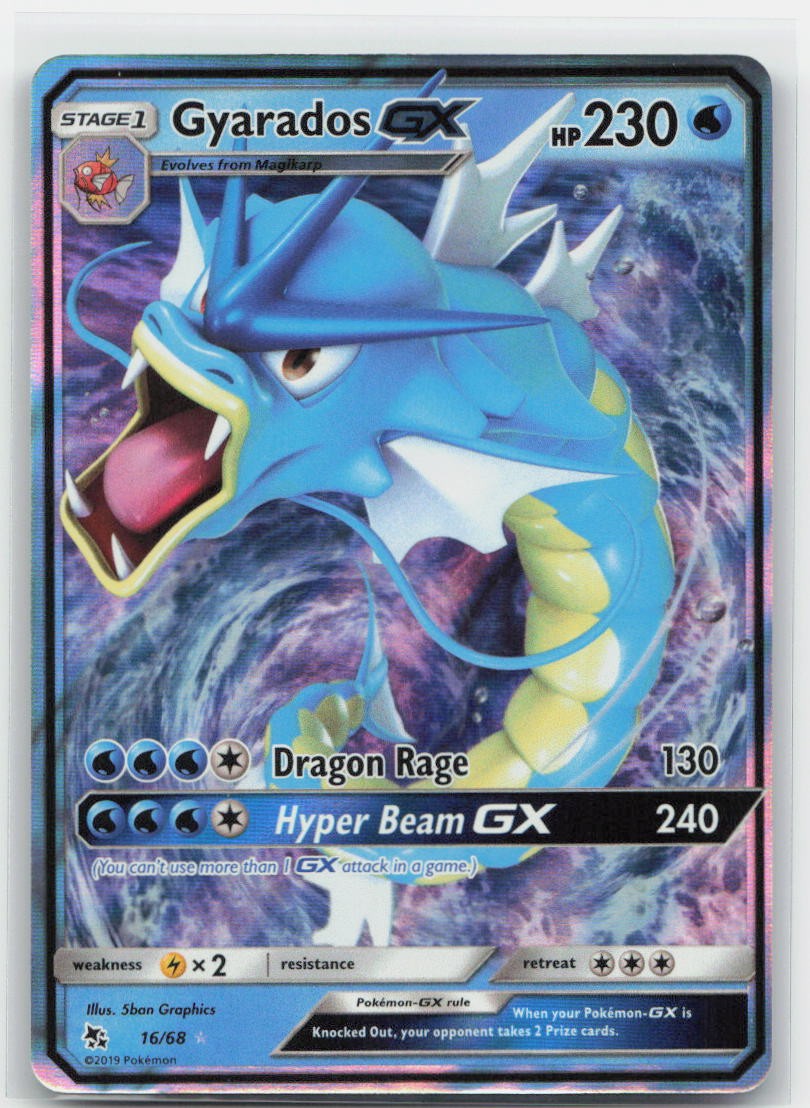 Gyarados GX Holo Ultra Rare 16/68 Hidden Fates NM