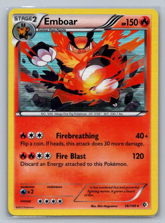 Emboar Holo Holo Rare 26/149 Boundaries Crossed LP