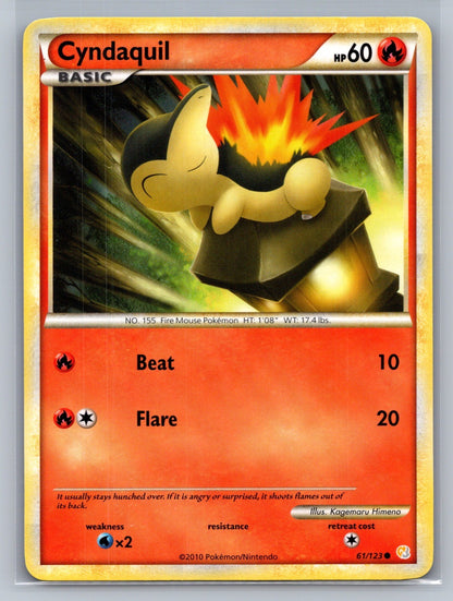 Cyndaquil Common 61/123 HeartGold SoulSilver LP