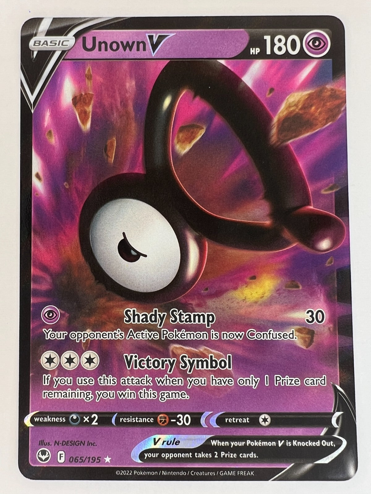 Pokémon: Unown V #065/195 - Silver Tempest NM