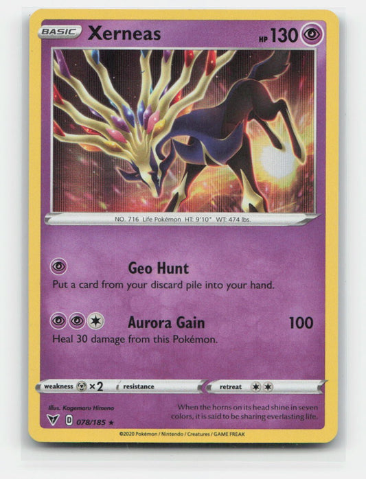 Xerneas Holo Holo Rare 078/185 SWSH04: Vivid Voltage NM