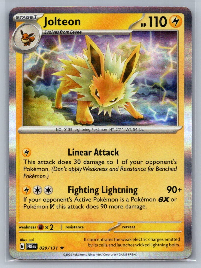 Jolteon Holo Rare 029/131 SV: Prismatic Evolutions NM
