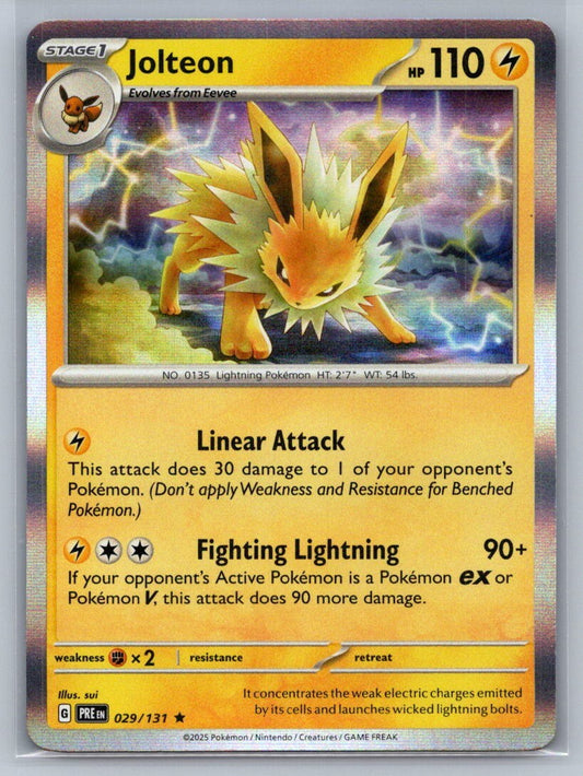 Jolteon Holo Rare 029/131 SV: Prismatic Evolutions NM