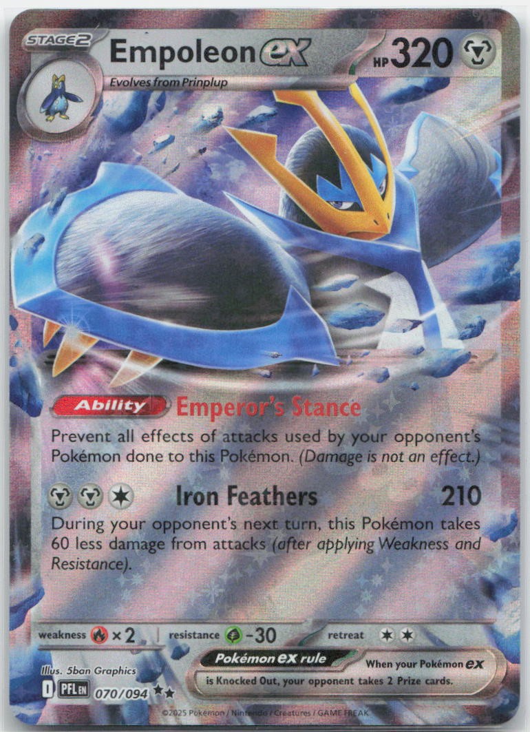 Empoleon ex - Holo Double Rare 070/094 ME02: Phantasmal Flames NM
