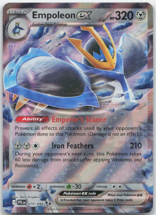 Empoleon ex - Holo Double Rare 070/094 ME02: Phantasmal Flames NM