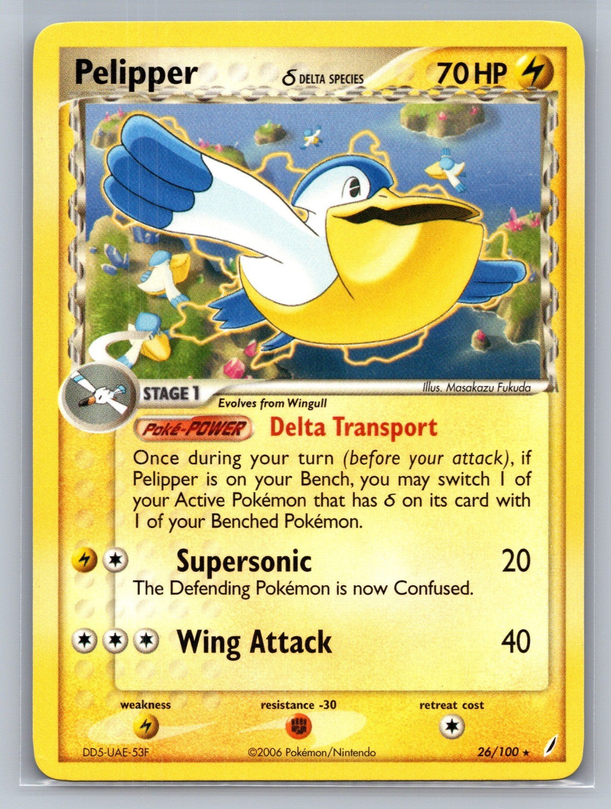 Pelipper (Delta Species) Rare 26/100 Crystal Guardians LP