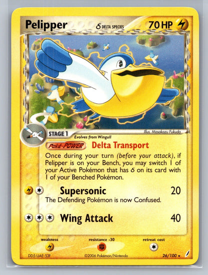 Pelipper (Delta Species) Rare 26/100 Crystal Guardians LP