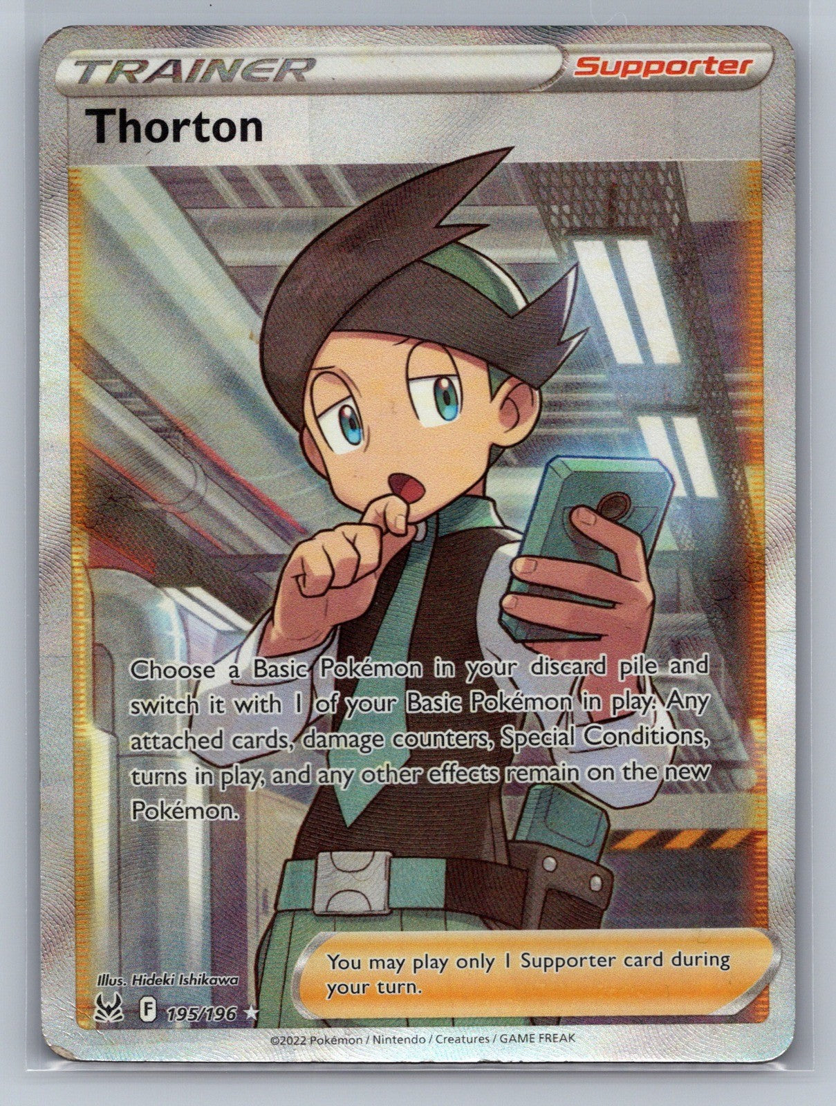 Thorton (Full Art) Holo Ultra Rare 195/196 SWSH11: Lost Origin LP