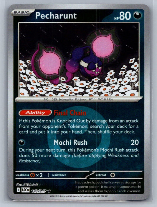 Pecharunt (Energy Symbol Pattern) Reverse Holo 143/217 ME: Ascended Heroes NM