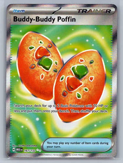 Buddy-Buddy Poffin Holo Ultra Rare 167/132 ME01: Mega Evolution NM