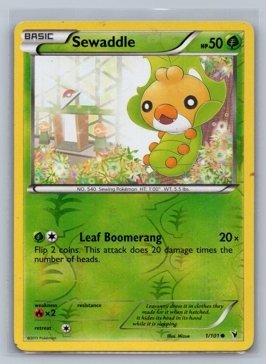Sewaddle Reverse Holo Common 1/101 Noble Victories NM