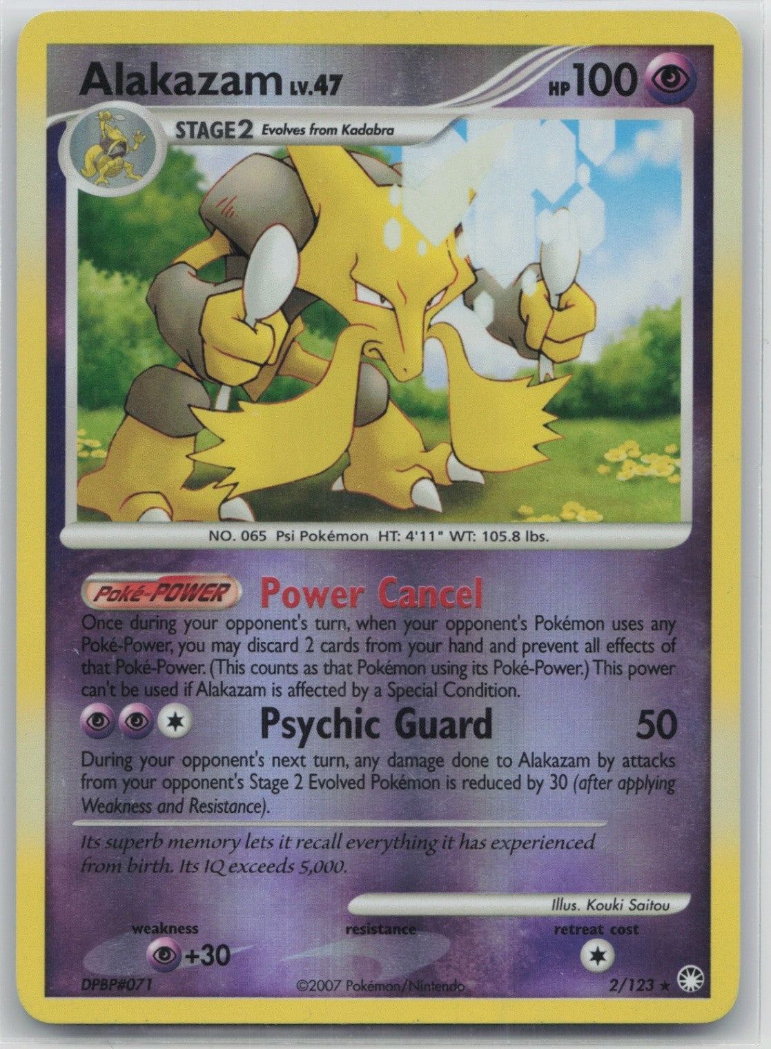 Alakazam Reverse Holo Holo Rare 2/123 Mysterious Treasures LP