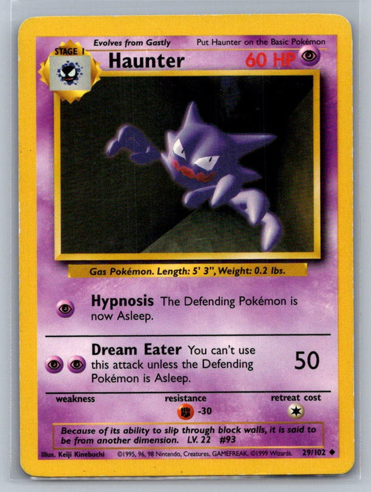 Haunter Uncommon 029/102 Base Set LP