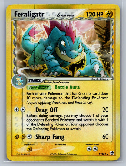Feraligatr (Delta Species) Holo Holo Rare 2/101 Dragon Frontiers LP