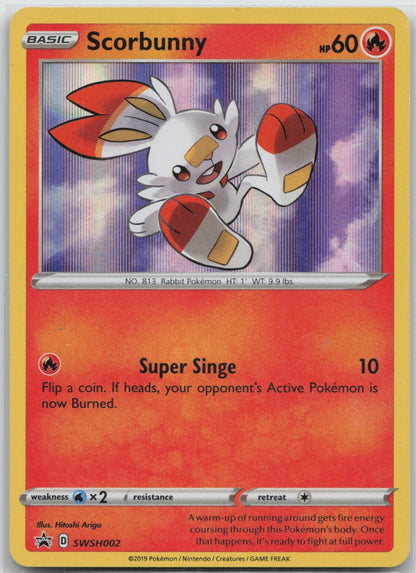 Scorbunny - Holo Promo SWSH002 SWSH: Sword & Shield Promo Cards NM