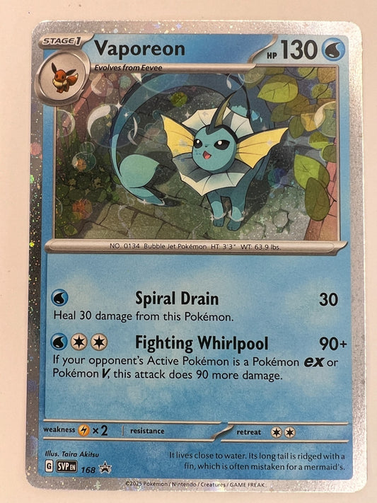 Pokemon TCG Vaporeon SVP168 Cosmos Holo Promo Pokemon Scarlet & Violet NM