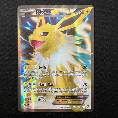 FULL ART Jolteon EX ULTRA RARE 28a/83 Pokemon Generations Eevee Eeveelution - LP