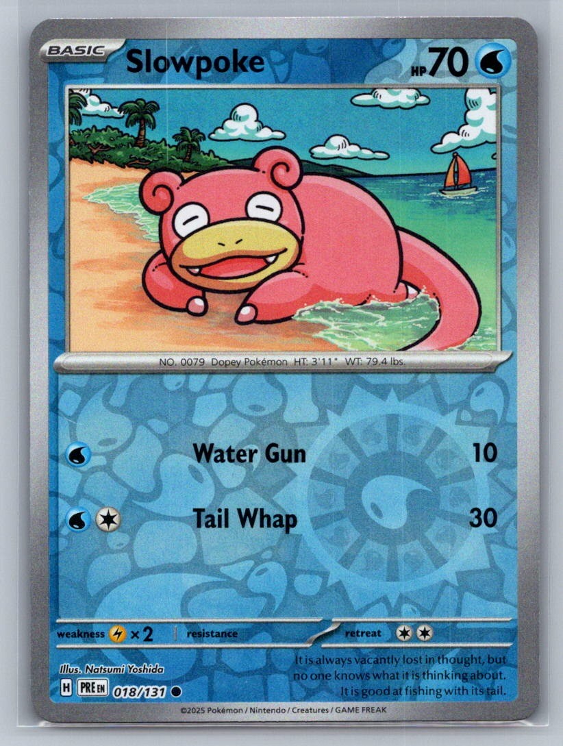 Slowpoke Reverse Holo Common 018/131 SV: Prismatic Evolutions NM