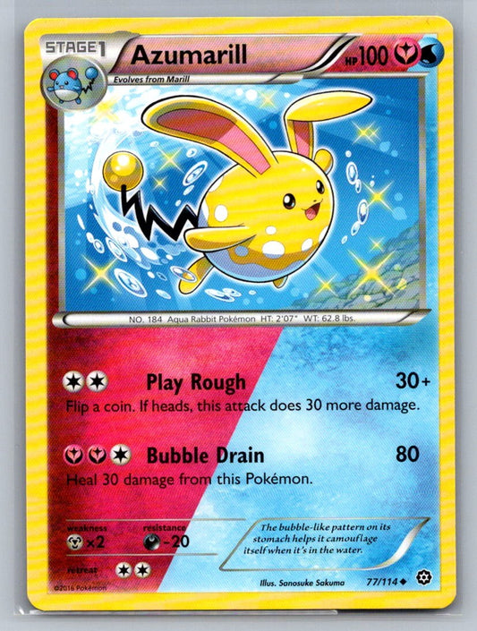 Azumarill Uncommon 77/114 XY - Steam Siege LP