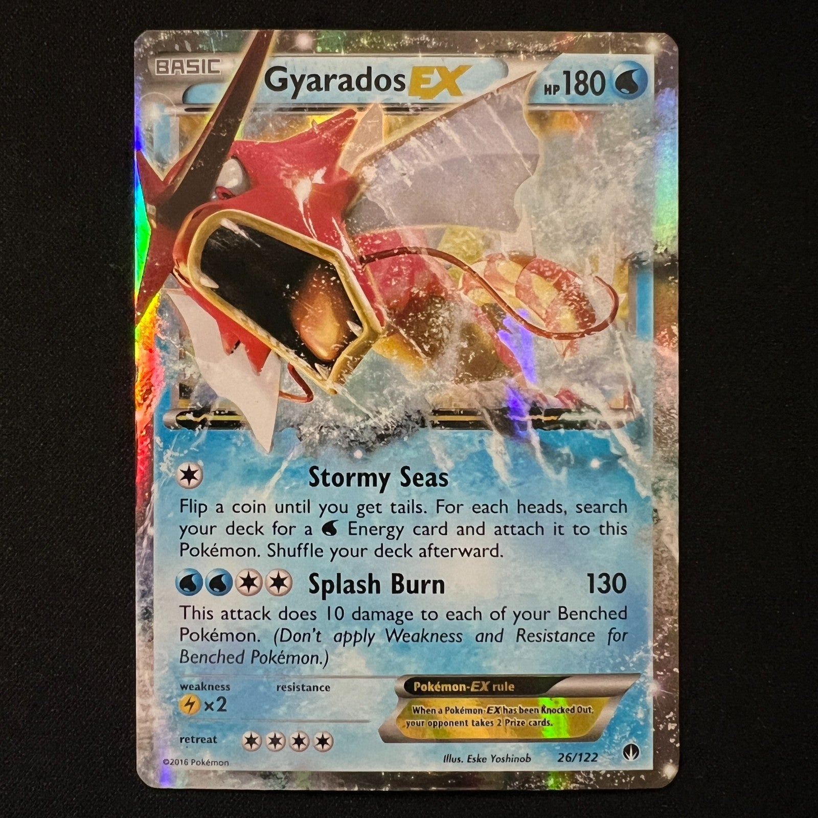Gyarados EX 26/122 BREAKpoint Ultra Rare Holo Pokemon Card LP