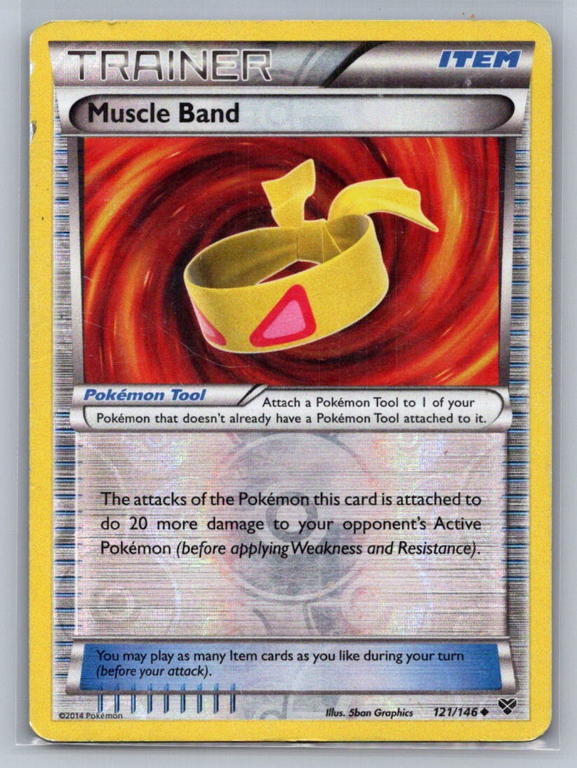 Muscle Band Reverse Holo Uncommon 121/146 XY Base Set MP