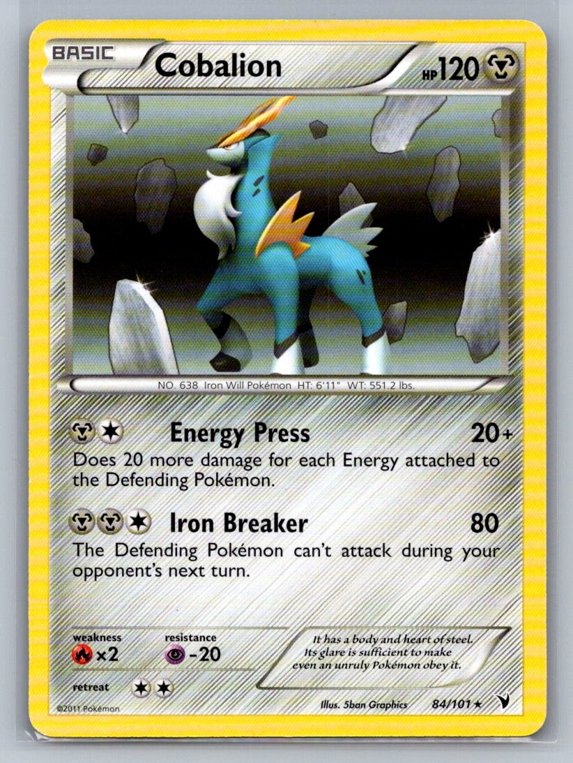 Cobalion Holo Holo Rare 84/101 Noble Victories NM