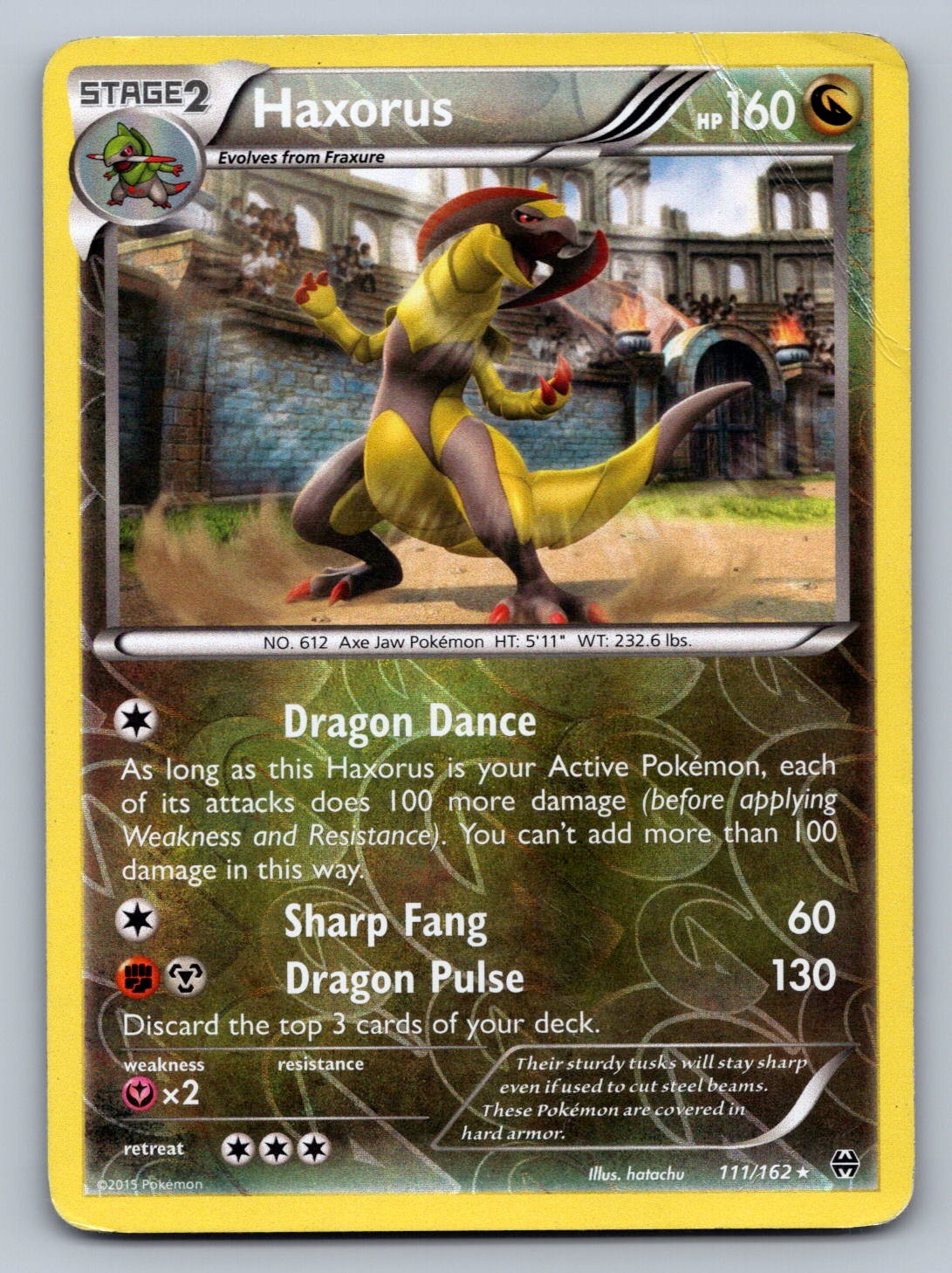 Haxorus Reverse Holo Holo Rare 111/162 XY - BREAKthrough NM