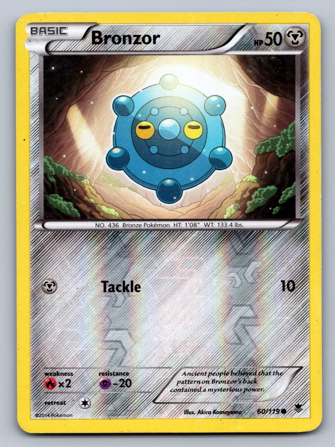 Bronzor Reverse Holo Common 60/119 XY - Phantom Forces NM