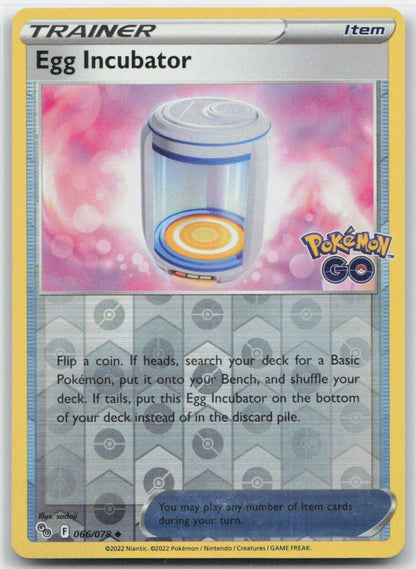 Egg Incubator Reverse Holo Uncommon 066/078 Pokemon GO NM