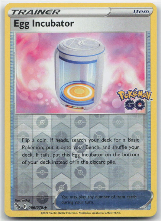 Egg Incubator Reverse Holo Uncommon 066/078 Pokemon GO NM