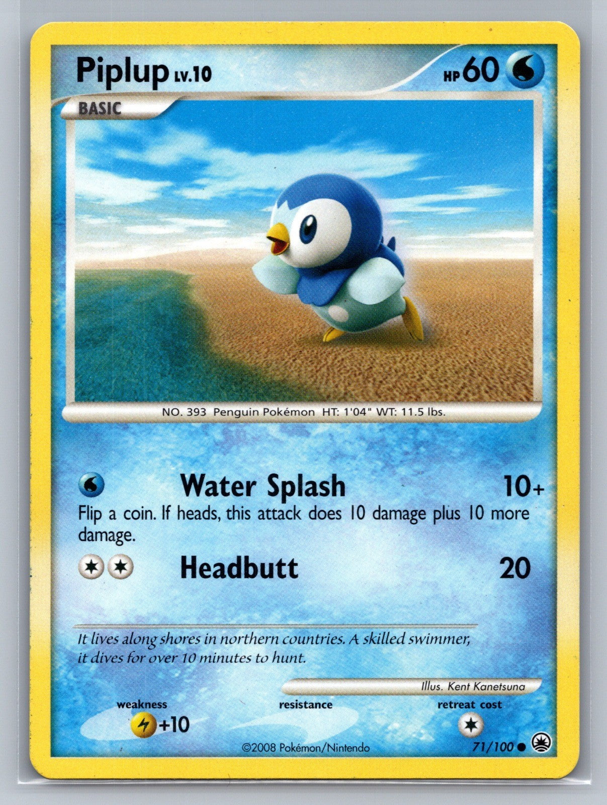 Piplup (71) Common 71/100 Majestic Dawn LP