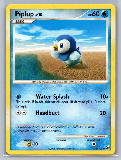 Piplup (71) Common 71/100 Majestic Dawn LP
